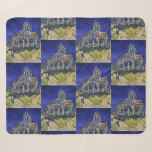 The Church at Auvers by Vincent van Gogh Sherpa Blanket