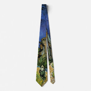 The Church at Auvers by Vincent van Gogh Tie