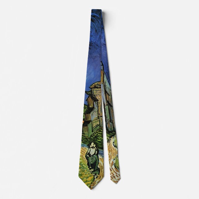 The Church at Auvers by Vincent van Gogh Tie (Front)