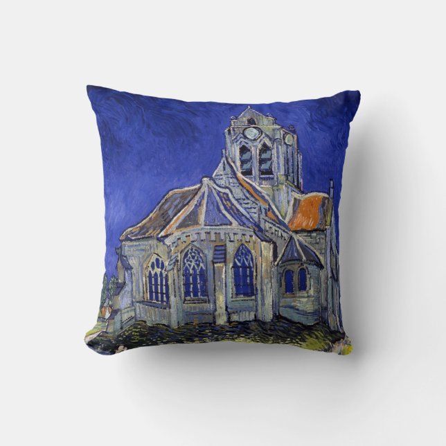 The Church at Auvers, Van Gogh Cushion (Front)