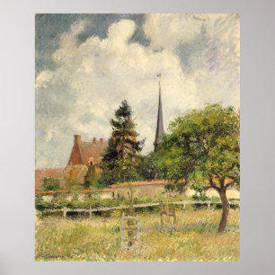 The Church at Eragny Camille Pissarro Poster