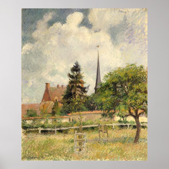 The Church at Eragny Camille Pissarro   Poster (Front)