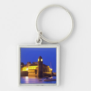 The church Eglise Notre Dame des Anges, our lady Key Ring