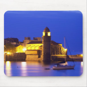 The church Eglise Notre Dame des Anges, our lady Mouse Mat