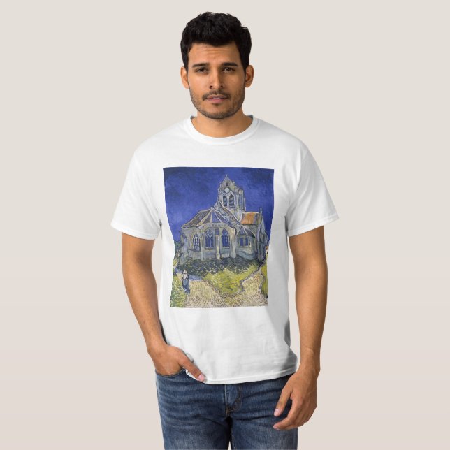 The Church in Auvers by Vincent van Gogh T-Shirt (Front Full)