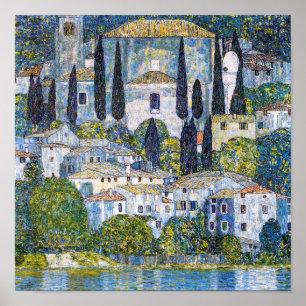 The Church in Cassone   Gustav Klimt   Poster