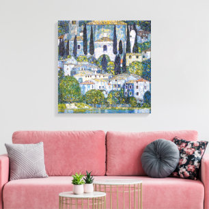 The Church in Cassone   Gustav Klimt   Poster Canvas Print