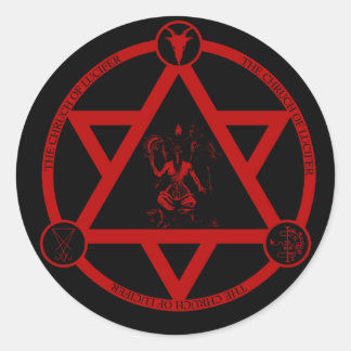 The Church of Lucifer - Official Logo Sticker (x6)