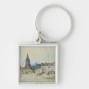 The Church of Sainte-Catherine, Honfleur, 1864 Key Ring