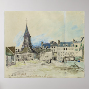 The Church of Sainte-Catherine, Honfleur, 1864 Poster