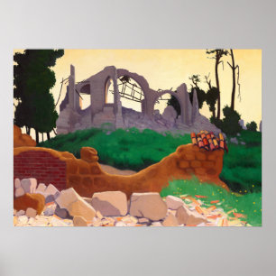 The Church of Souain, 1917 by Felix Vallotton Poster