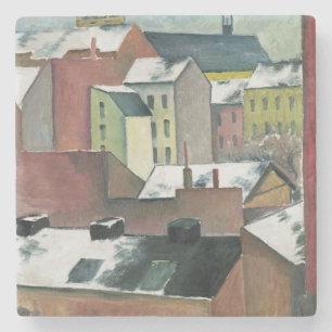 The Church of St Mary in Bonn in Snow, 1911 Stone Coaster