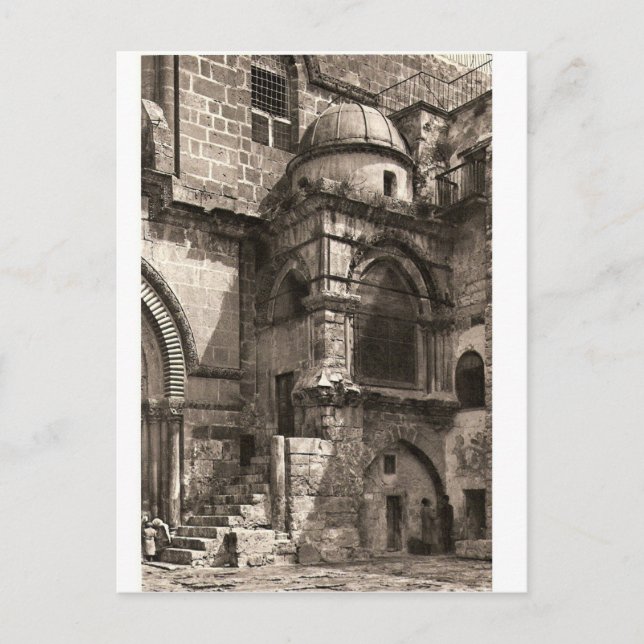 The Church of the Holy Sepulchre in Jerusalem Postcard (Front)