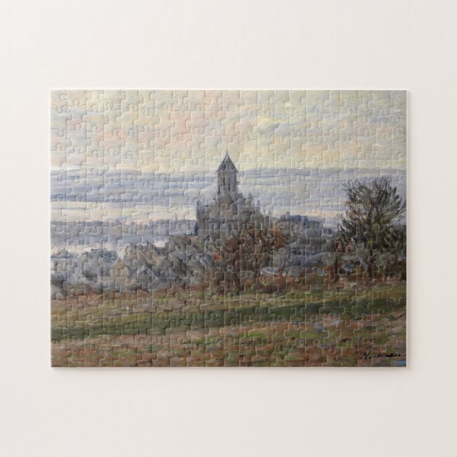 The Church of Vetheuil Monet Fine Art Jigsaw Puzzle (Horizontal)