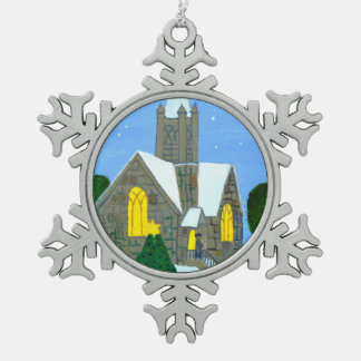 The Church Snowflake Pewter Christmas Ornament
