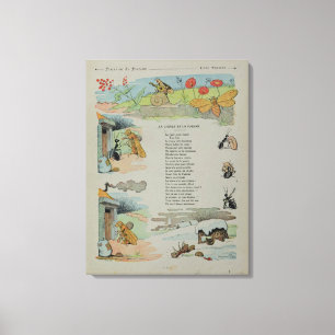 The Cicada and the Ant from the Fables Canvas Print