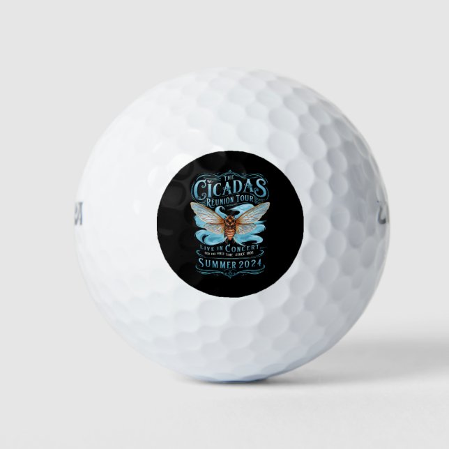 The Cicada Reunion U.S Tour 2024 Cicada Concert  Golf Balls (Front)