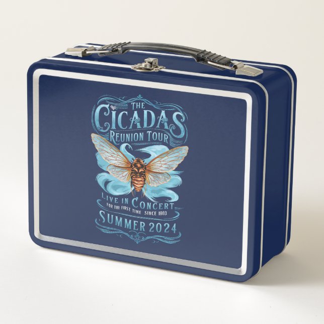 The Cicada Reunion U.S Tour 2024 Cicada Concert  Metal Lunch Box (Front)