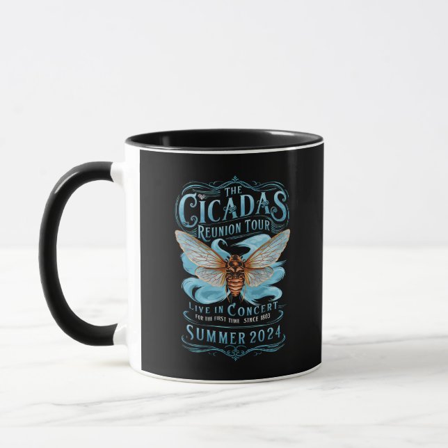 The Cicada Reunion U.S Tour 2024 Cicada Concert  Mug (Left)