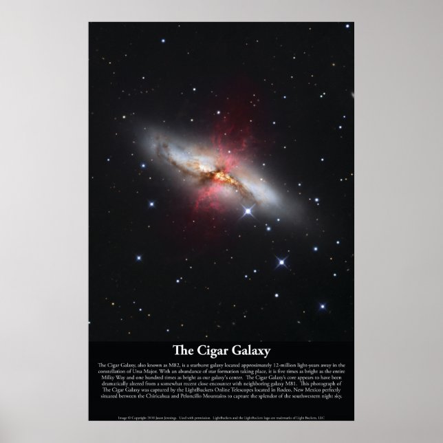 The Cigar Galaxy (M82) Poster (Front)
