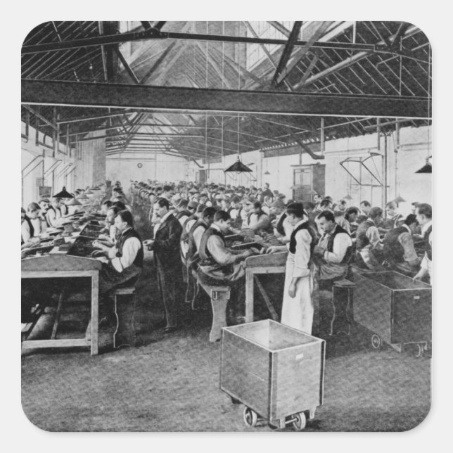 The cigar manufacturing departments square sticker (Front)