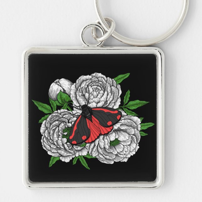 The cinnabar moth key ring (Front)