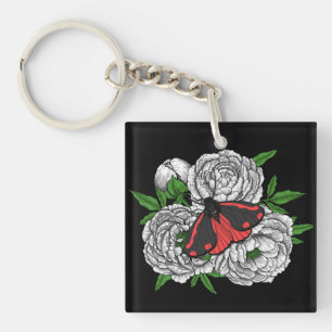 The cinnabar moth key ring