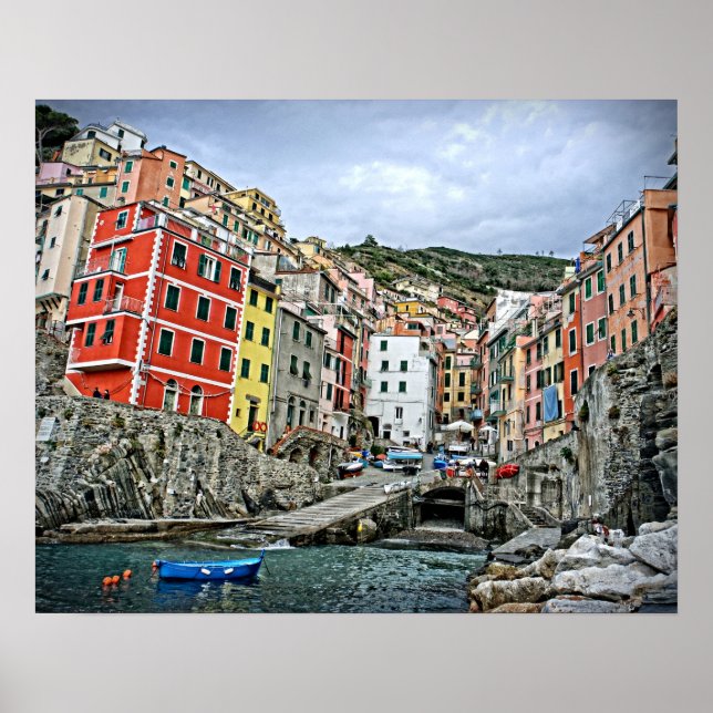 The Cinque Terre - Riomaggiore, Italy Poster 20x16 (Front)