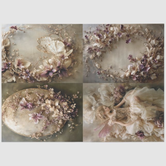 The Circle Fairy Tale & Floral Fantasy  Tissue Paper (Front)