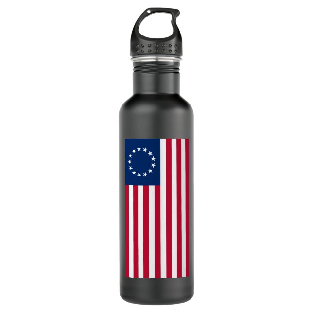 The Circle of Stars, American Flag by Betsy Ross 710 Ml Water Bottle (Front)