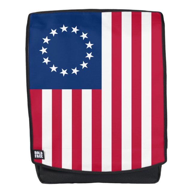 The Circle of Stars, American Flag by Betsy Ross Backpack (Front)