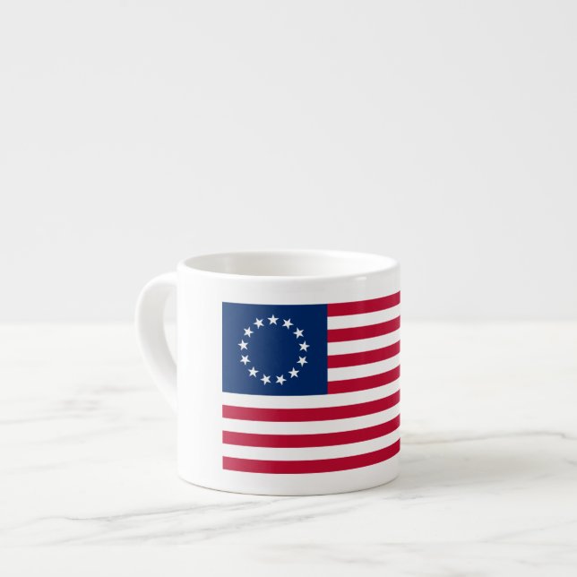 The Circle of Stars, American Flag by Betsy Ross Espresso Cup (Front Left)