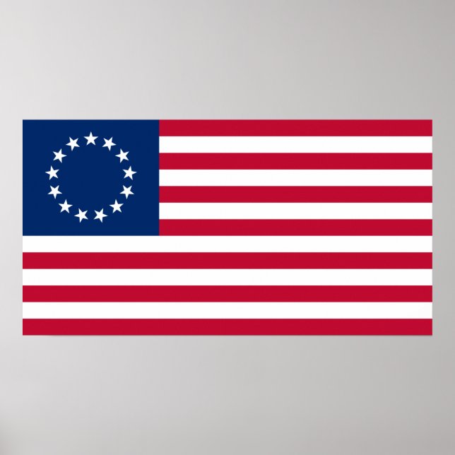 The Circle of Stars, American Flag by Betsy Ross Poster (Front)