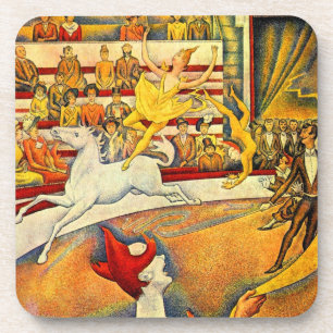 The Circus by Georges Seurat, Vintage Fine Art Coaster