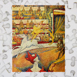 The Circus by Georges Seurat, Vintage Fine Art Jigsaw Puzzle<br><div class="desc">The Circus (1891) by Georges Seurat is a vintage pointillist post impressionist fine art painting. The audience is watching in awe and fascination. A classic circus scene with a woman acrobat riding a horse and performing tricks and stunts. The ring master guiding them. About the artist: Georges-Pierre Seurat (1859-1891) altered...</div>