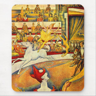 The Circus by Georges Seurat, Vintage Fine Art Mouse Mat