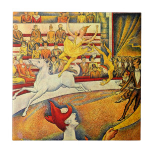 The Circus by Georges Seurat, Vintage Fine Art Tile