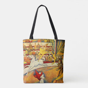 The Circus by Georges Seurat, Vintage Fine Art Tote Bag
