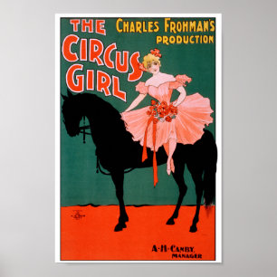 The Circus Girl - on horse Poster