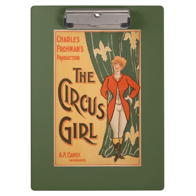 The Circus Girl Theatrical Poster #1 Clipboard (Front)