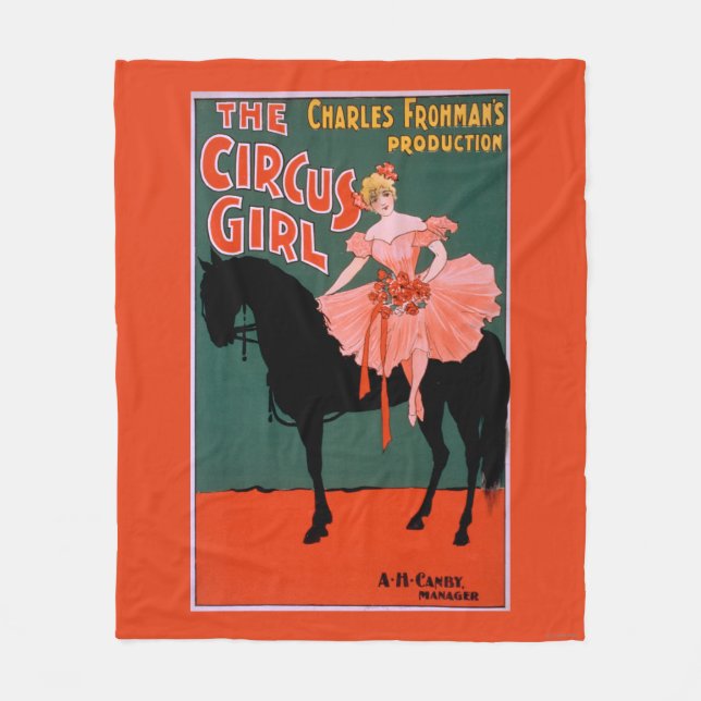 The Circus Girl - Woman on Horse Theatrical Fleece Blanket (Front)