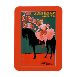 The Circus Girl - Woman on Horse Theatrical Magnet