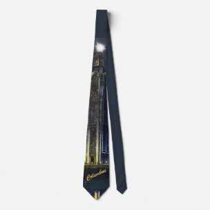 The Citadel At Night Art Deco Tie