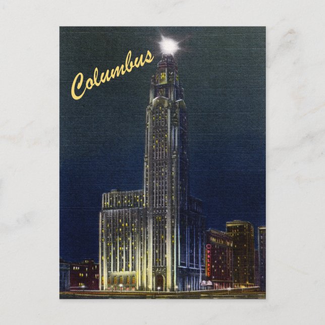 The Citadel At Night Vintage Postcard (Front)