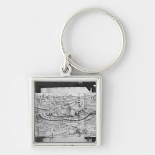 The city and the village of Carcassonne, 1462 Key Ring