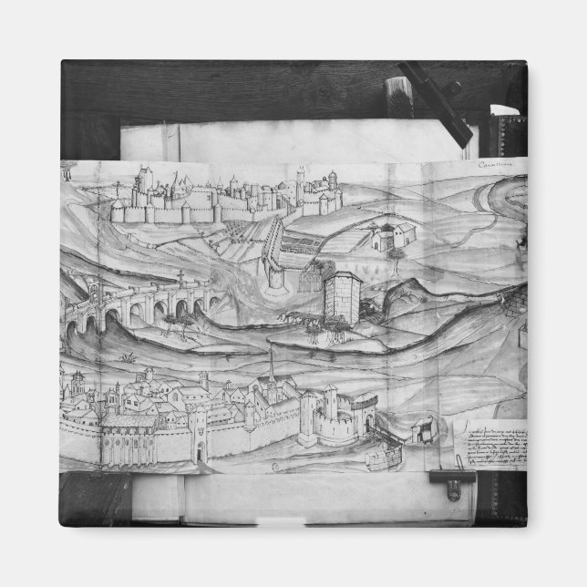 The city and the village of Carcassonne, 1462 Magnet (Front)