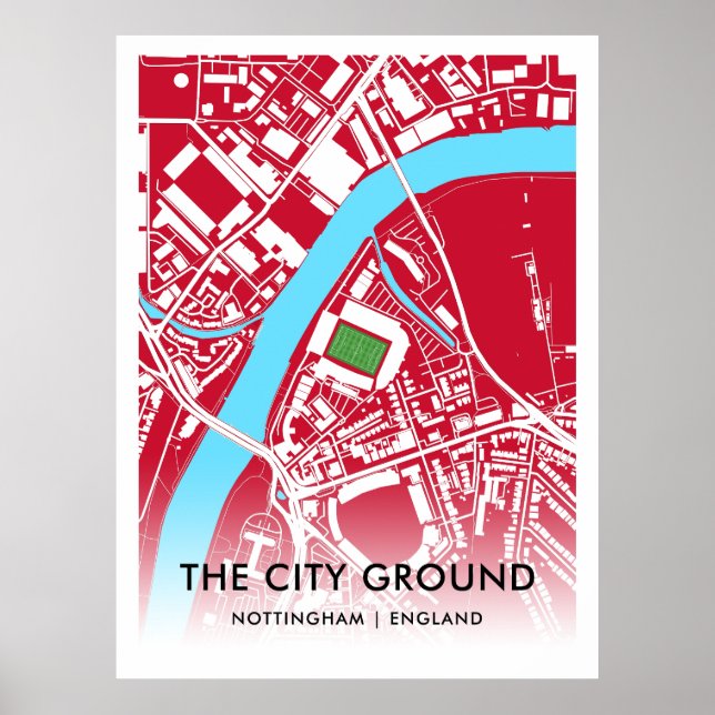 The City Ground Poster – Home of Nottingham Forest (Front)