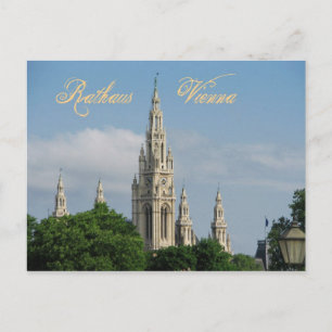 The City Hall (Rathaus) of Vienna (Wien), Austria Postcard