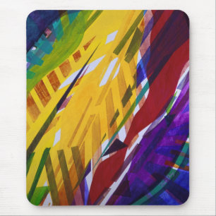 The City II - Abstract Rainbow Streams Mouse Mat