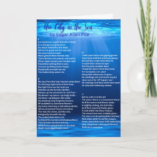 The City in the the Sea by Poe Greeting Card